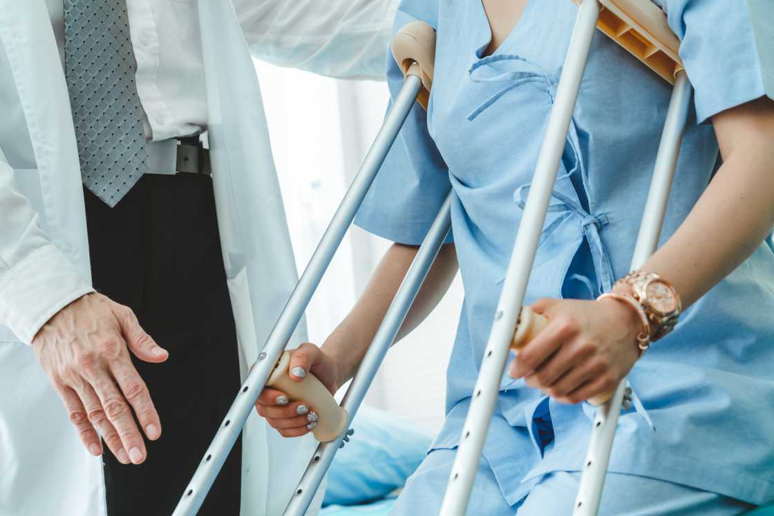 A doctor and patient