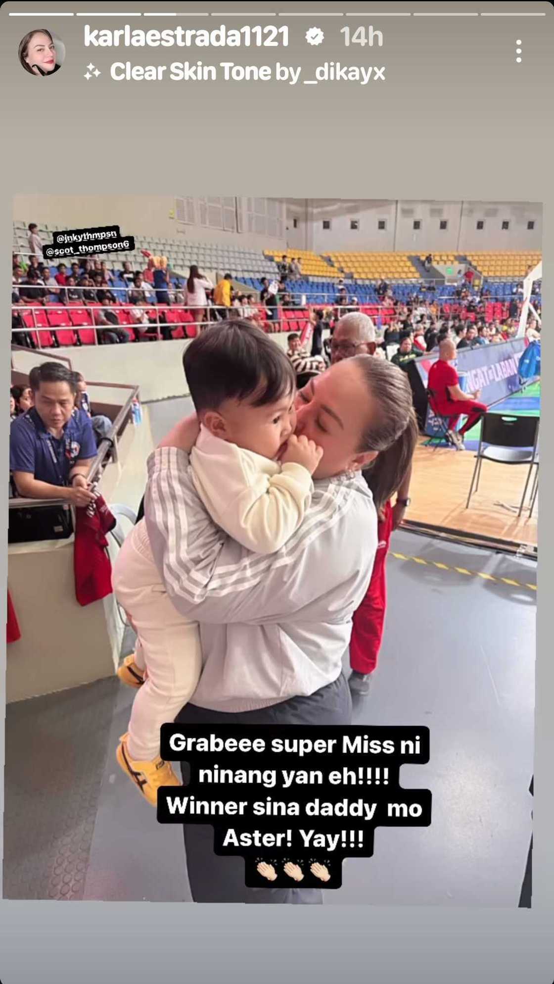 Karla Estrada shares adorable moment with Scottie Thompson's son Aster Karla Estrada shares adorable moment with Scottie Thompson's son Aster