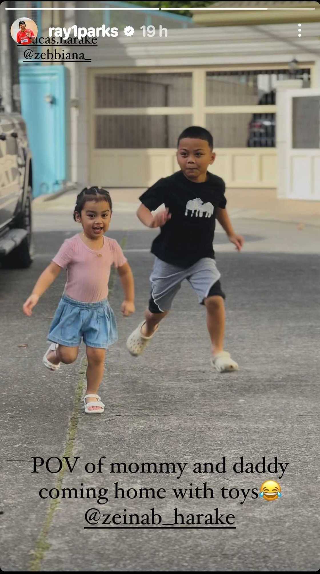 Ray Parks, may cute na caption sa pic ng mga anak ni Zeinab Harake na makikitang tumatakbo