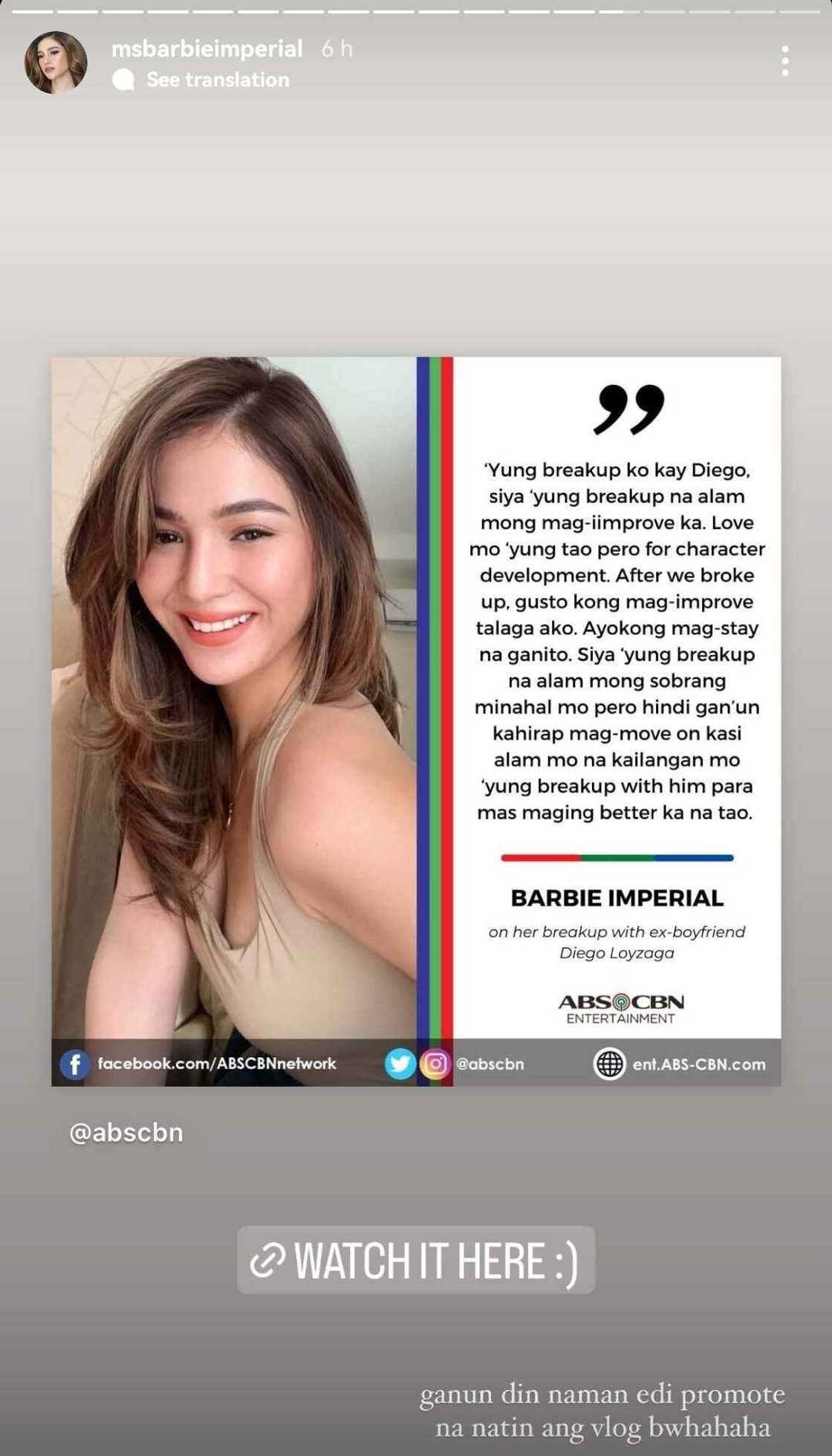 Barbie Imperial didn’t find it too hard to move on from Diego Loyzaga despite her love for him Barbie Imperial didn’t find it too hard to move on from Diego Loyzaga despite her love for him