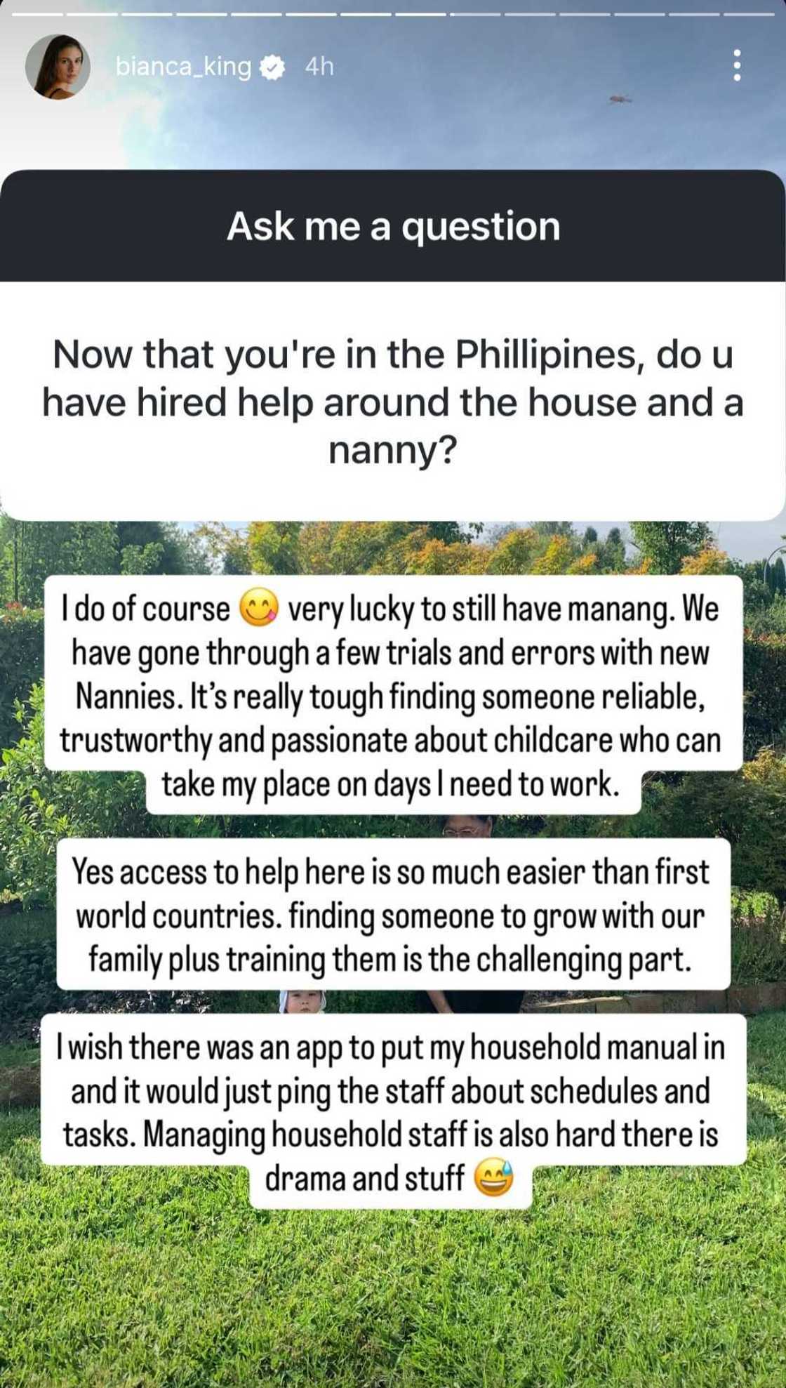 Bianca King, nagpakatotoo nang matanong tungkol sa kanyang susunod na baby plans