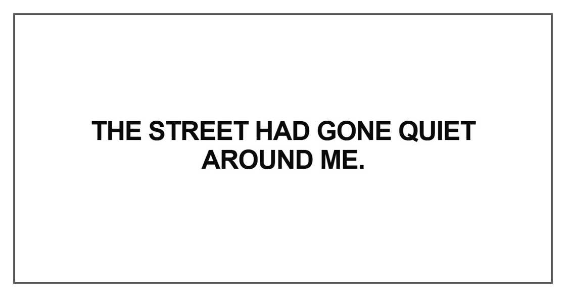 The street had gone The street had gone