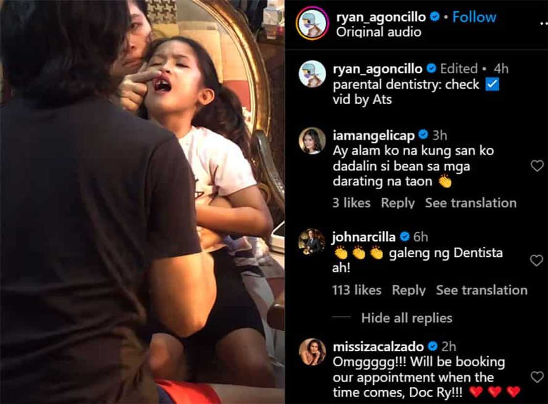 Angelica Panganiban at ilan pang celebrities, bumilib sa “parental dentistry” ni Ryan Agoncillo