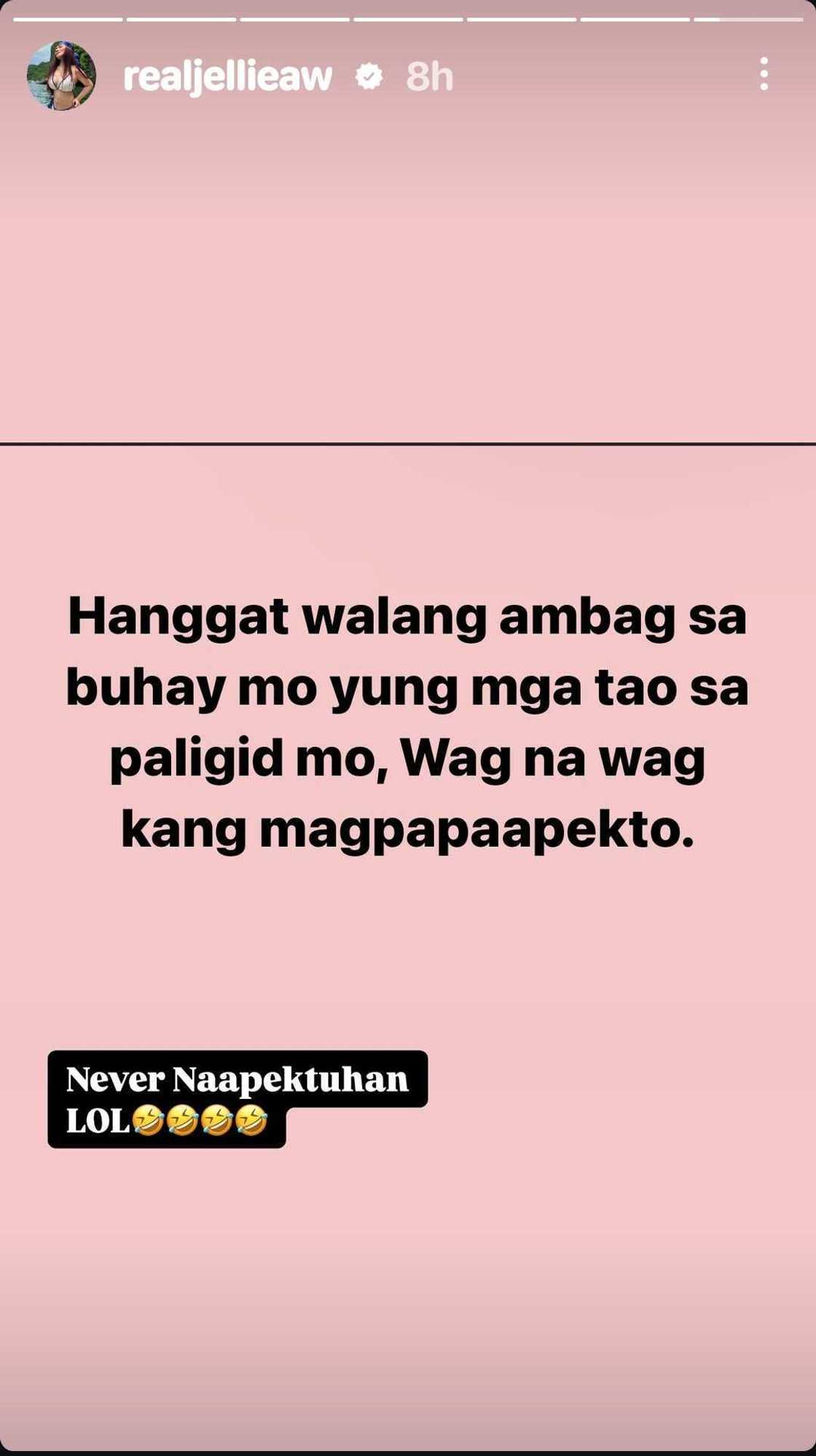 Jellie Aw, may palaban na post ukol sa mga taong “walang ambag sa buhay mo”