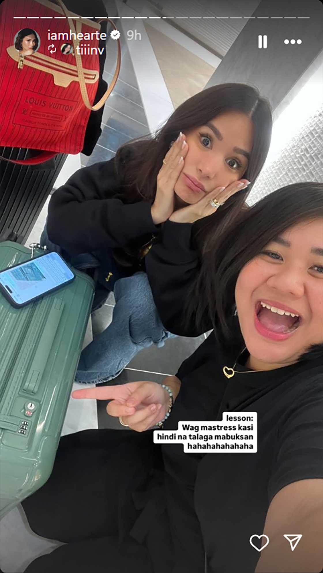 Heart Evangelista, na-stress, aksidenteng napalitan lock ng maleta Heart Evangelista, na-stress, aksidenteng napalitan lock ng maleta