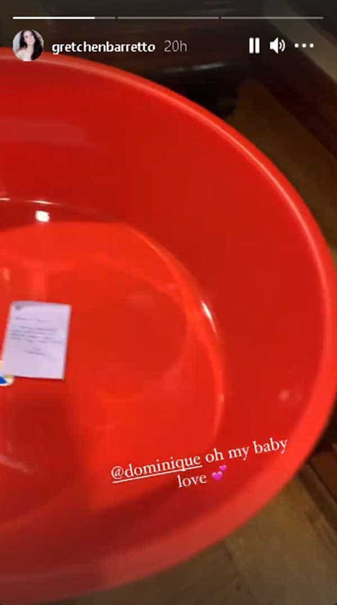 Dominique Cojuangco gifts mom Gretchen Barretto with a huge red balde on her 51st birthday