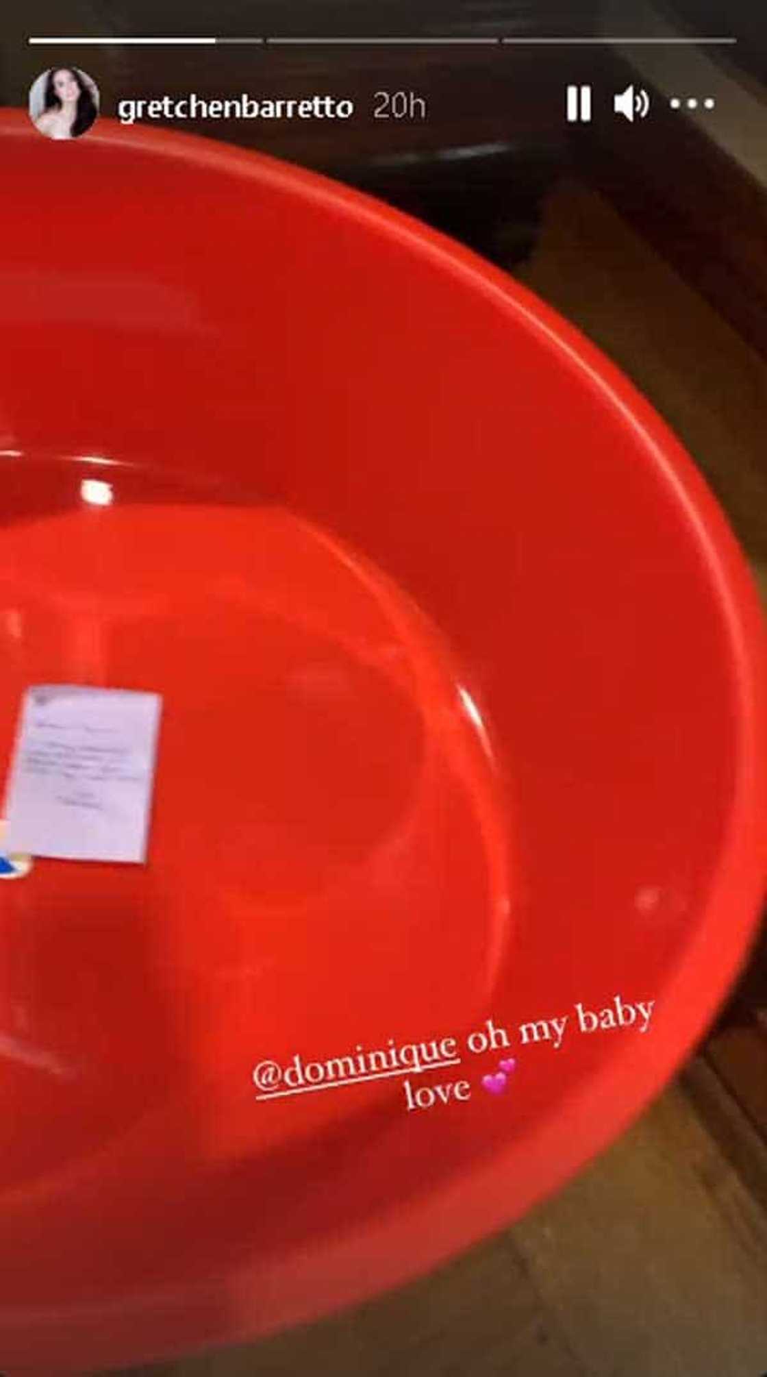 Dominique Cojuangco gifts mom Gretchen Barretto with a huge red balde on her 51st birthday Dominique Cojuangco gifts mom Gretchen Barretto with a huge red balde on her 51st birthday