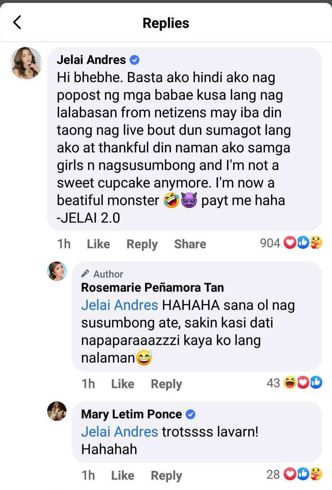 Jelai Andres, nagpapasalamat sa mga babaeng nagsumbong sa kanya tungkol sa asawa Jelai Andres, nagpapasalamat sa mga babaeng nagsumbong sa kanya tungkol sa asawa