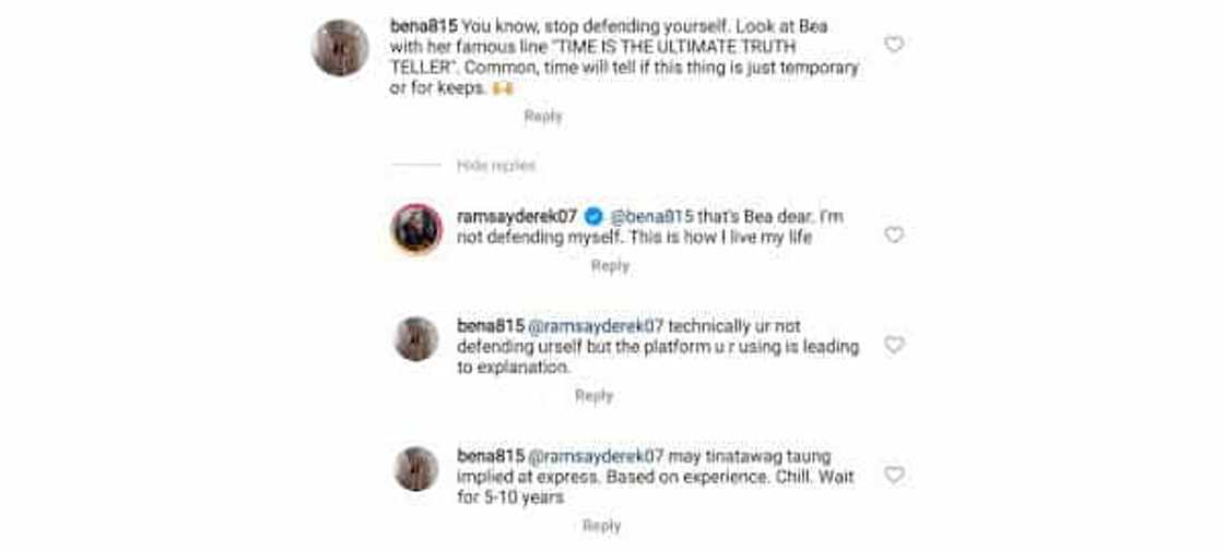 Derek Ramsay responded to a netizen comparing him with Bea Alonzo Derek Ramsay responded to a netizen comparing him with Bea Alonzo
