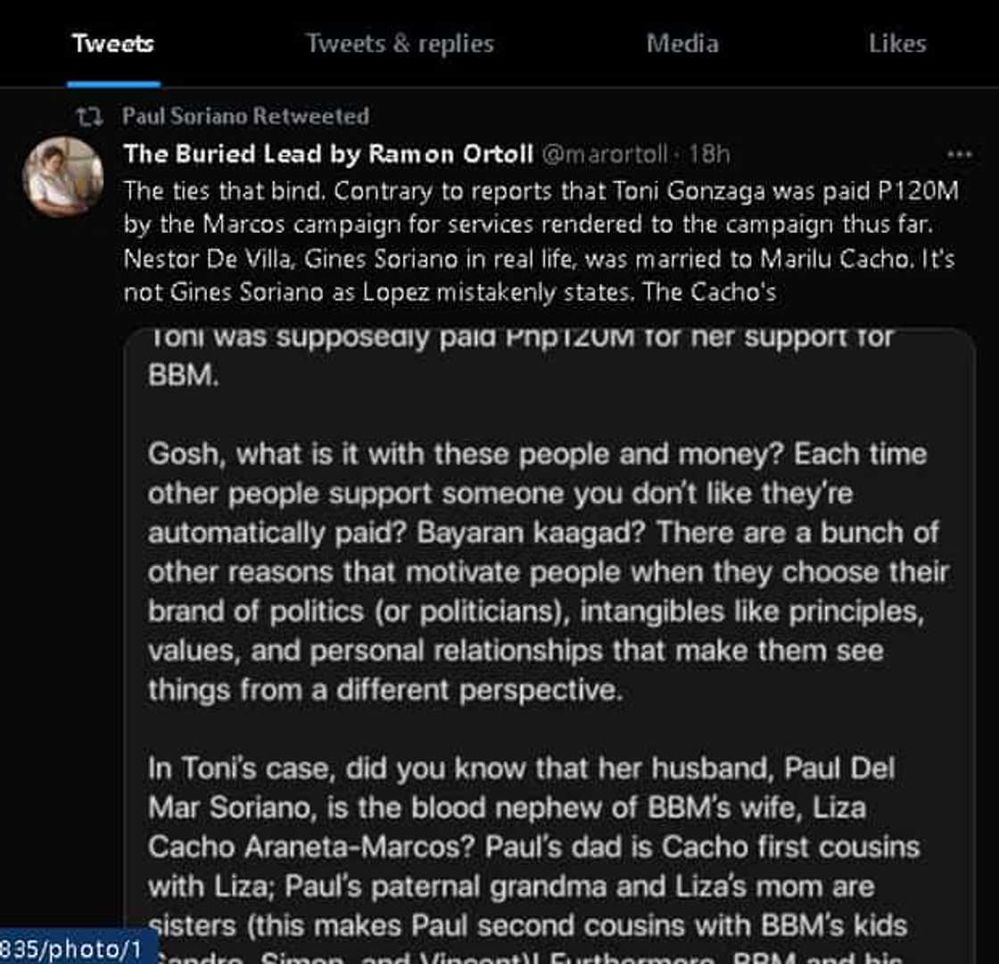 Paul Soriano, ni-retweet ang post tungkol sa pagiging magkadugo nila ng asawa ni BBM Paul Soriano, ni-retweet ang post tungkol sa pagiging magkadugo nila ng asawa ni BBM