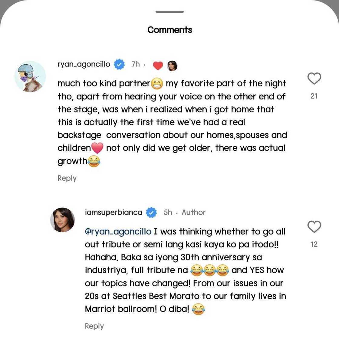Ryan Agoncillo shares his realizations after being reunited with Bianca Gonzalez Ryan Agoncillo shares his realizations after being reunited with Bianca Gonzalez