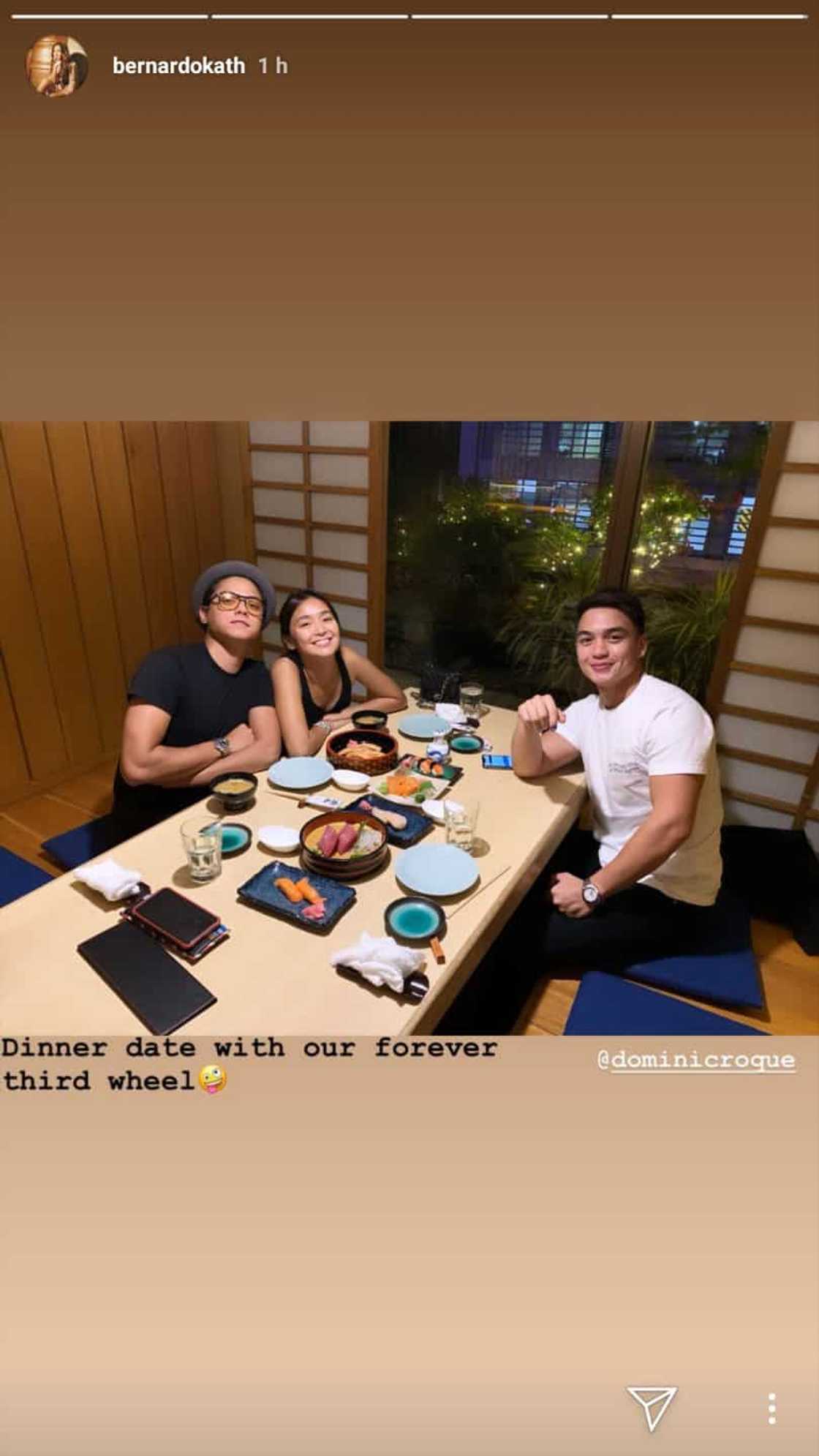 Kathryn Bernardo and Daniel Padilla enjoy dinner date with their 'forever third wheel' Kathryn Bernardo and Daniel Padilla enjoy dinner date with their 'forever third wheel'