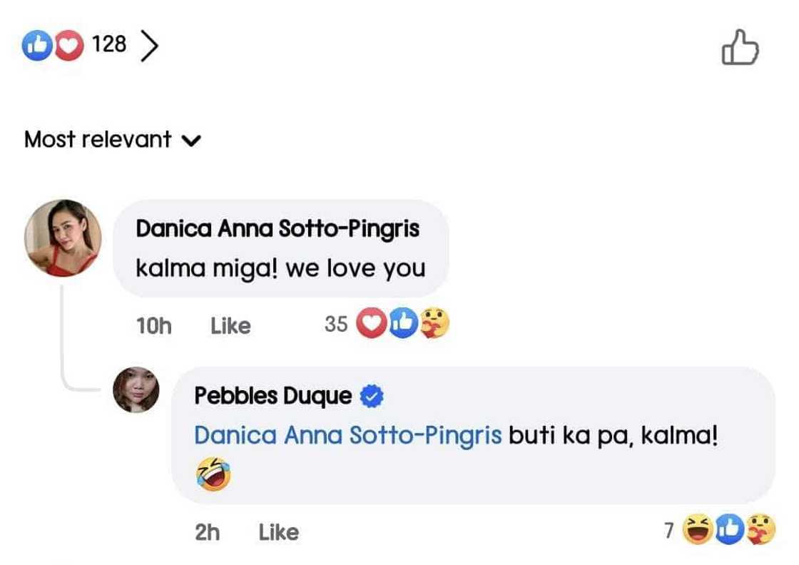 Danica Sotto, nag-iwan ng comment sa post ni Pebbles Duque kay Marc Pingris