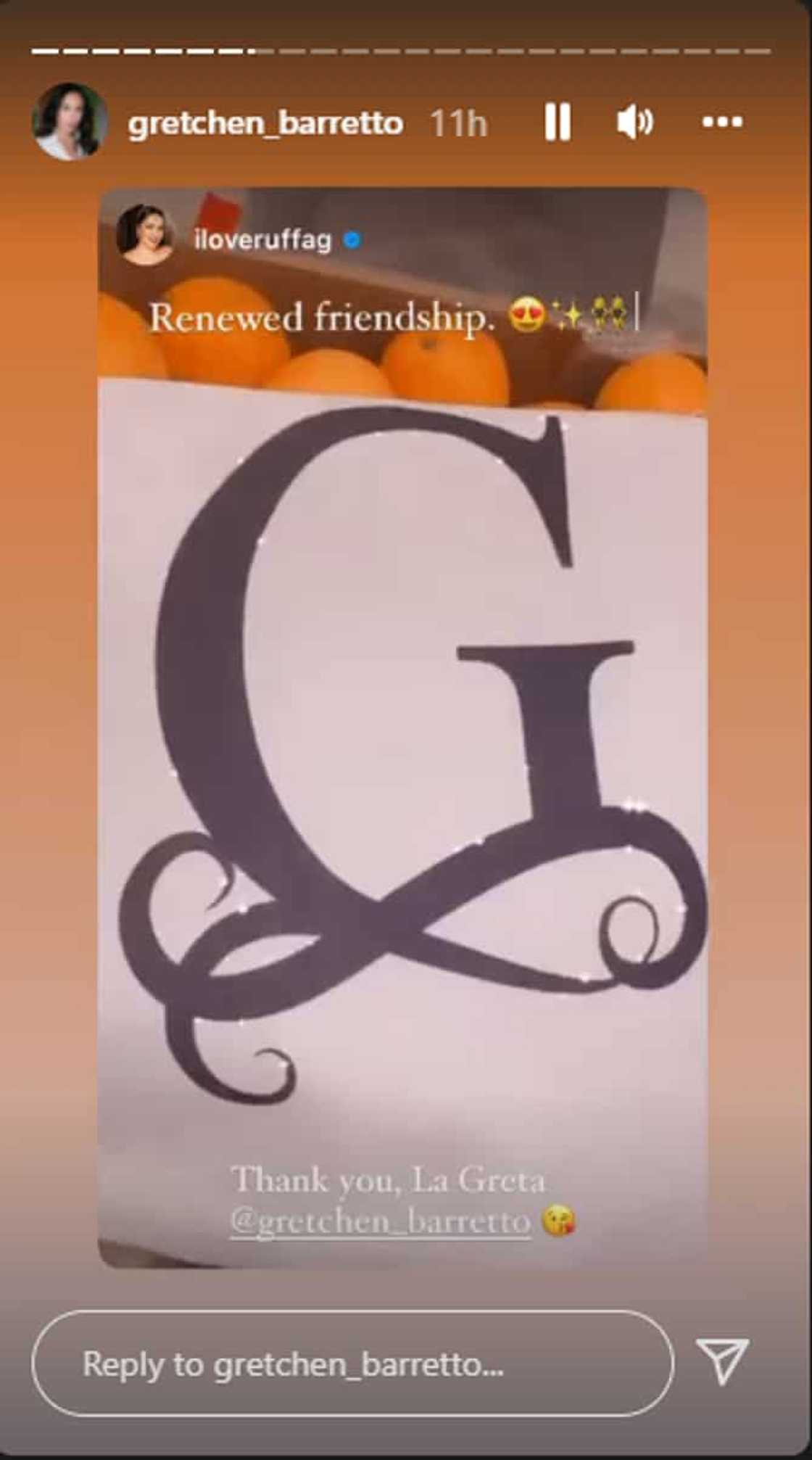 Ruffa Gutierrez, pinasalamatan si Gretchen Barretto sa mga ipinadala nito sa kanya: "renewed friendship" Ruffa Gutierrez, pinasalamatan si Gretchen Barretto sa mga ipinadala nito sa kanya: "renewed friendship"