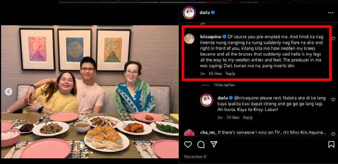 Darla Sauler, naloka nang makita ang namagang paa ni Kris Aquino Darla Sauler, naloka nang makita ang namagang paa ni Kris Aquino