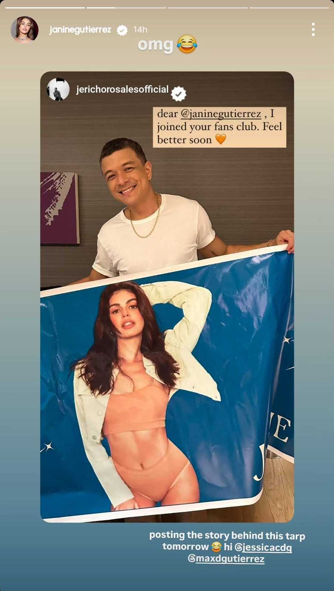 Janine Gutierrez, napa-'OMG' sa post ni Jericho Rosales kasama ang tarp niya Janine Gutierrez, napa-'OMG' sa post ni Jericho Rosales kasama ang tarp niya