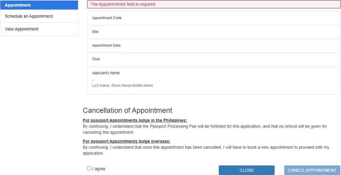 cancel passport appointment cancel passport appointment