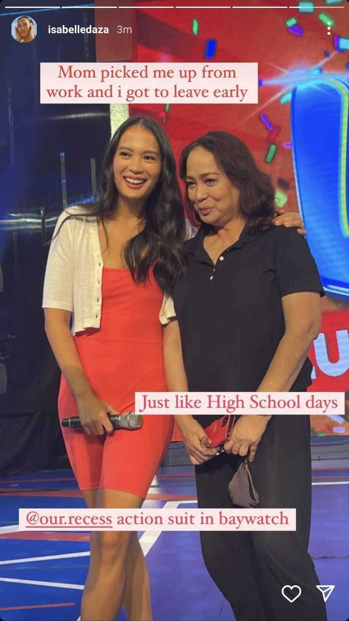 Isabelle Daza, nakauwi ng maaga mula sa trabaho dahil kay Gloria Diaz Isabelle Daza, nakauwi ng maaga mula sa trabaho dahil kay Gloria Diaz