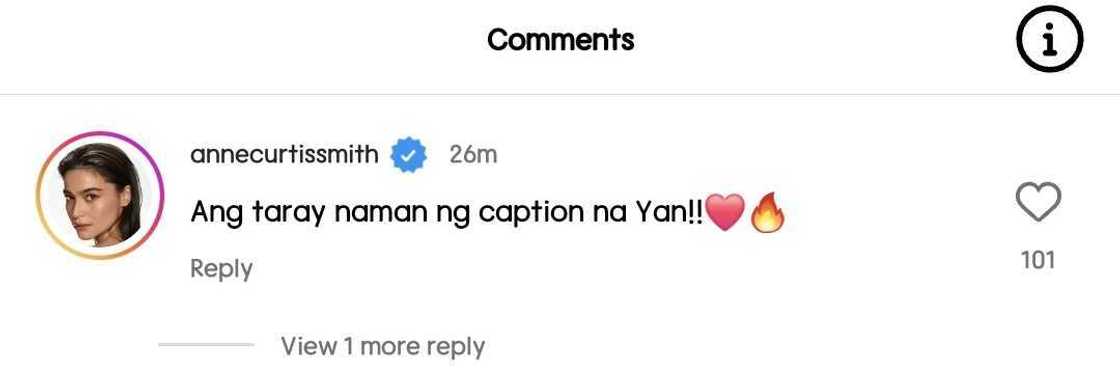 Anne Curtis, napa-comment sa "I'm your type" na post ni Kim Chiu