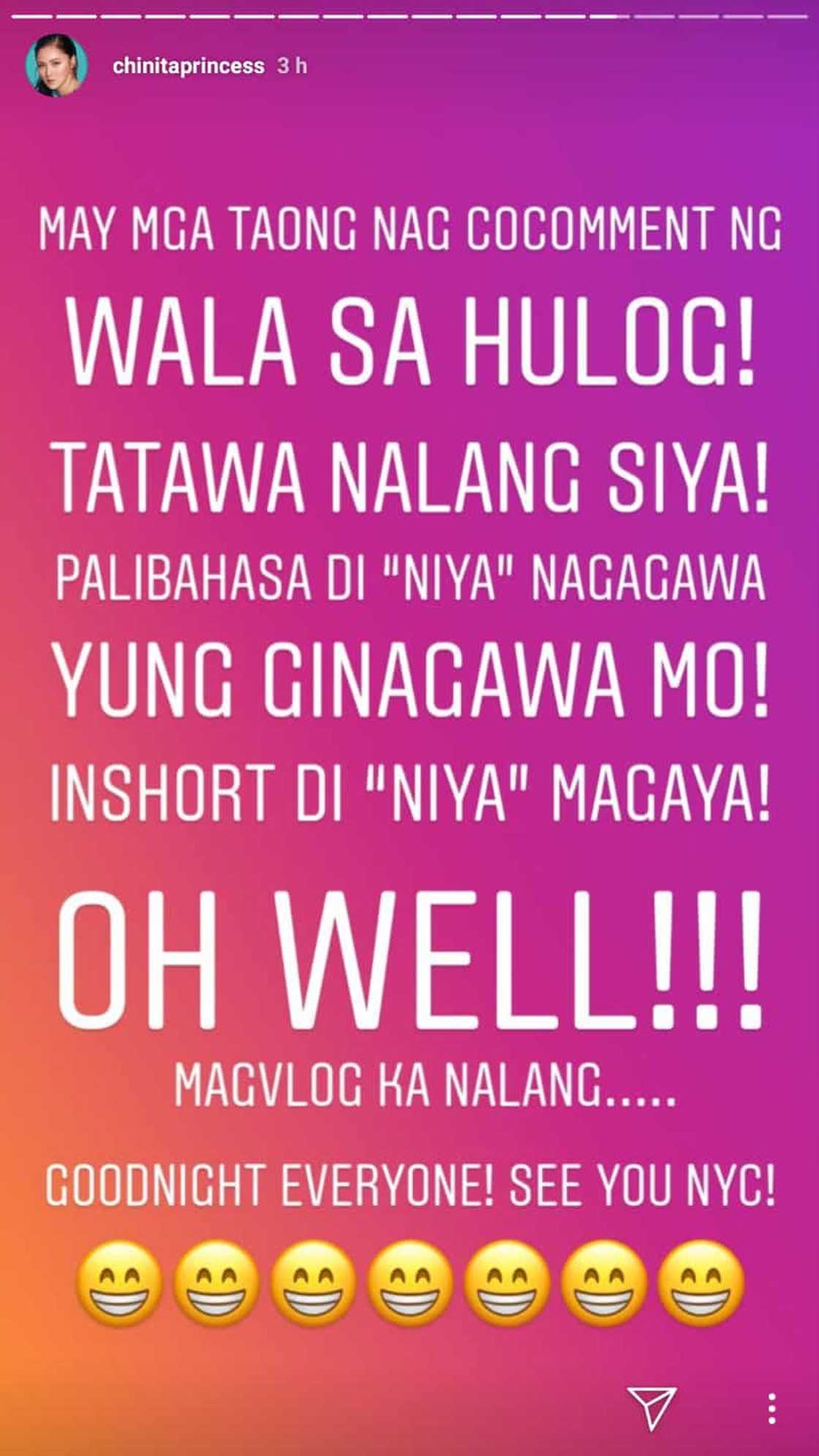 Kim Chiu posts cryptic message for unnamed person over inappropriate comment Kim Chiu posts cryptic message for unnamed person over inappropriate comment