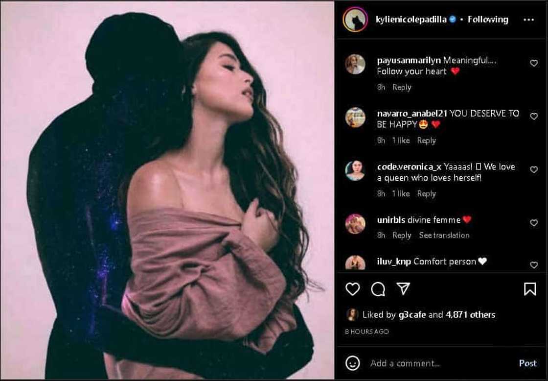 Kylie Padilla, nag-post ng pic na niyayakap ng isang animo'y anino