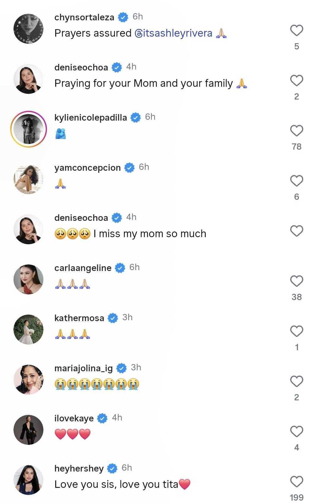 Video ni Ashley Rivera at ng kanyang ina, inulan ng dasal mula sa celebrities Video ni Ashley Rivera at ng kanyang ina, inulan ng dasal mula sa celebrities