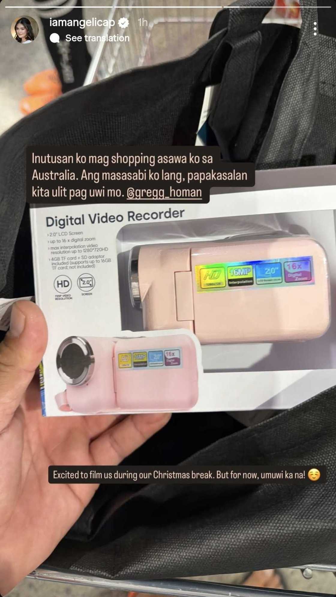 Angelica Panganiban sa binili ni Gregg Homan sa Australia: "Papakasalan kita ulit pag uwi mo" Angelica Panganiban sa binili ni Gregg Homan sa Australia: "Papakasalan kita ulit pag uwi mo"