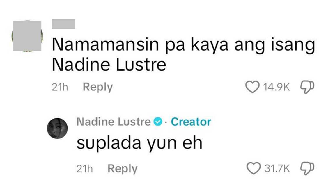 Nadine Lustre, may makulit na sagot sa nagtanong kung namamansin pa kaya siya Nadine Lustre, may makulit na sagot sa nagtanong kung namamansin pa kaya siya