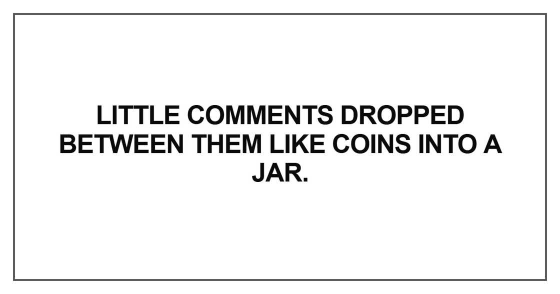 Little comments dropped between Little comments dropped between