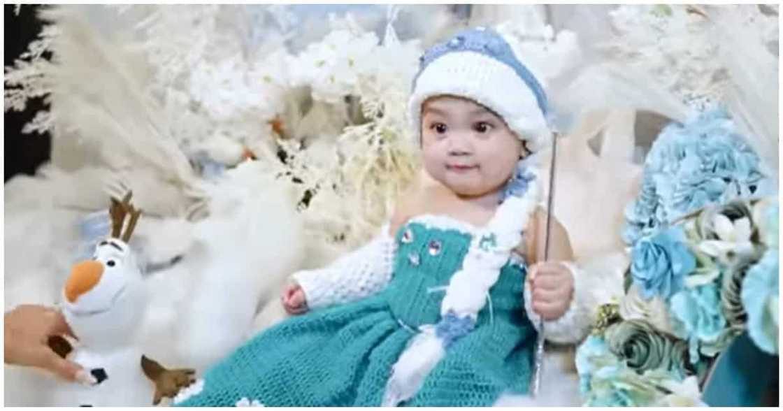 Baby Bia ni Zeinab Harake, nag-ala 'Elsa' ng Frozen sa kanyang 9th month photoshoot