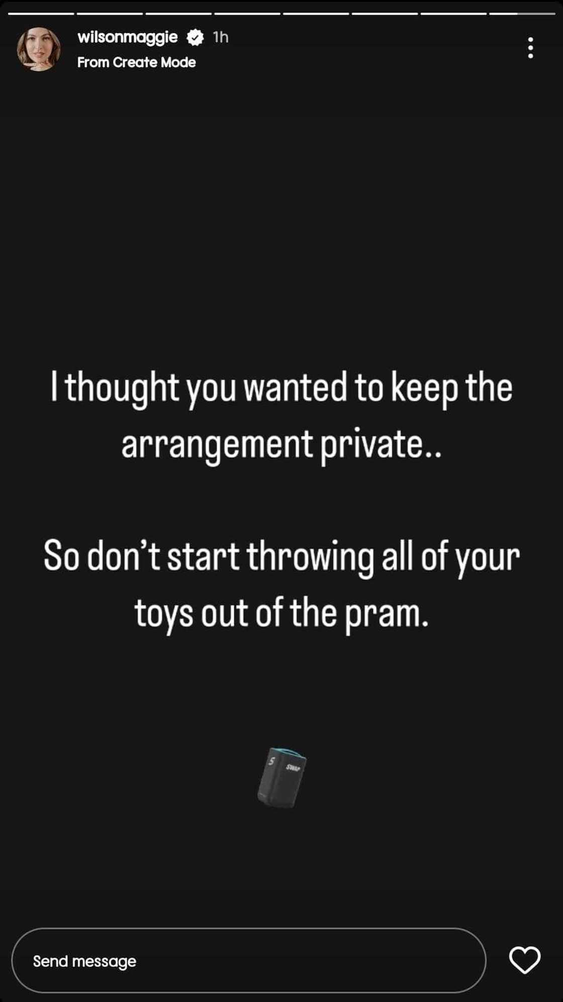 Maggie Wilson pens cryptic post about throwing toys amid issue with Victor Consunji Maggie Wilson pens cryptic post about throwing toys amid issue with Victor Consunji