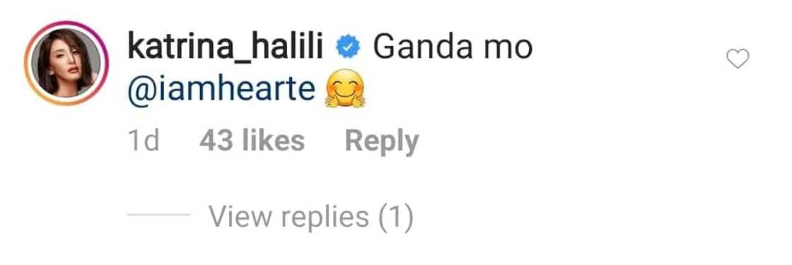 Maja Salvador, Katrina Halili react to Heart Evangelista's IG post Maja Salvador, Katrina Halili react to Heart Evangelista's IG post