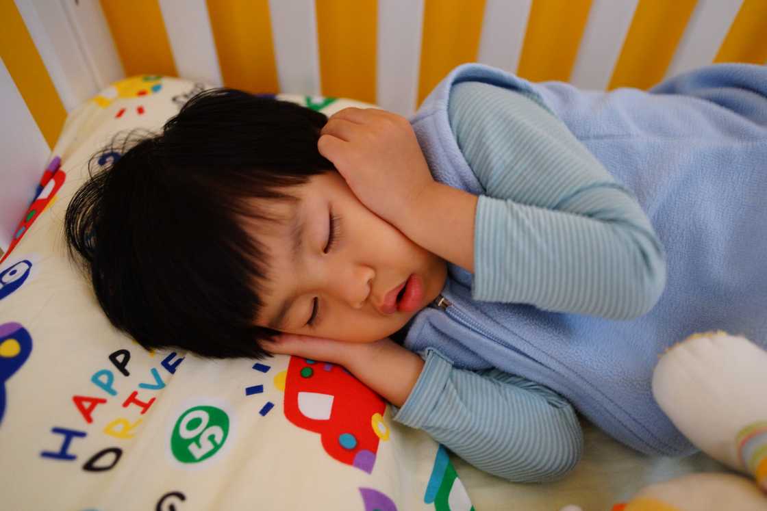 A baby is sleeping A baby is sleeping