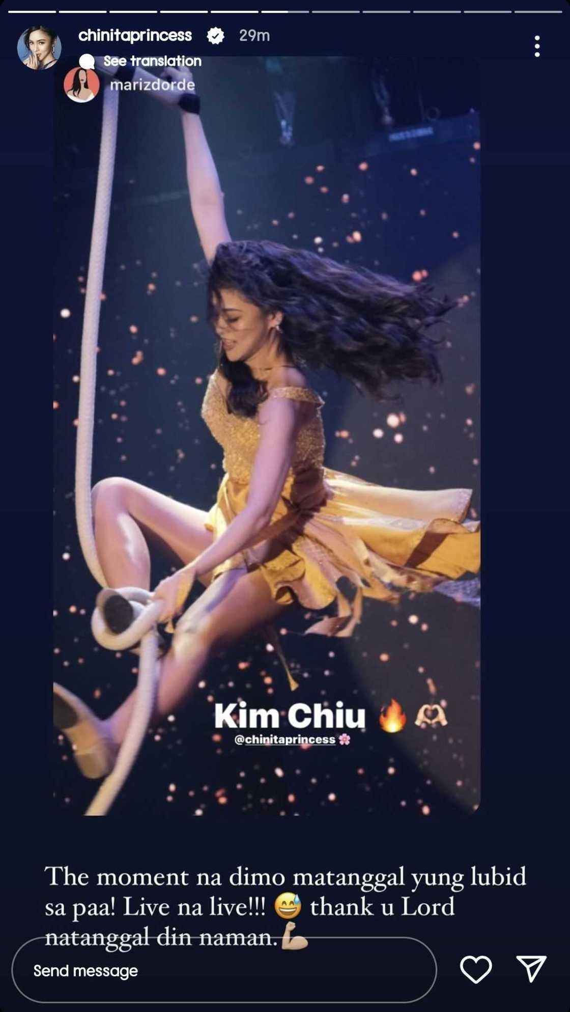 Kim Chiu, inalala ang buwis-buhay performance niya sa 'It's Showtime' Kim Chiu, inalala ang buwis-buhay performance niya sa 'It's Showtime'