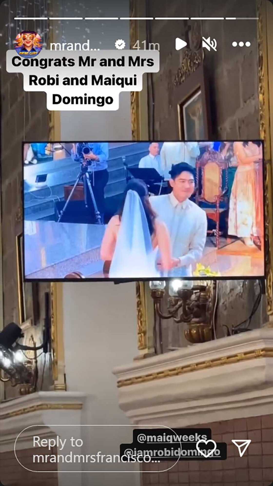 Robi Domingo at Maiqui Pineda, kasal na; photos at videos, shinare ni Melai Cantiveros sa socmed Robi Domingo at Maiqui Pineda, kasal na; photos at videos, shinare ni Melai Cantiveros sa socmed