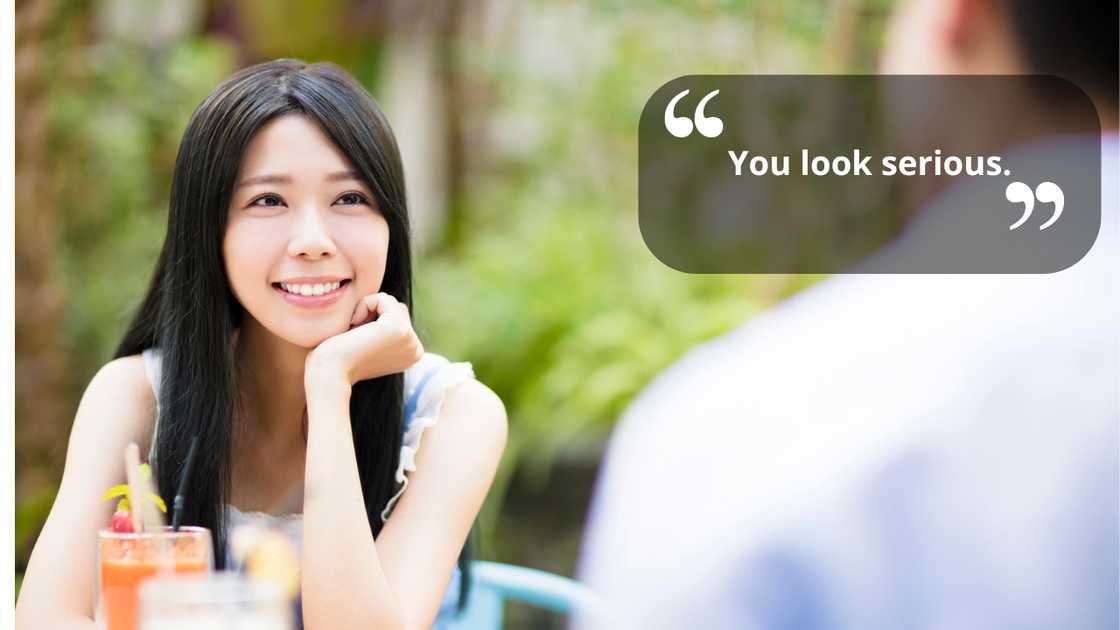 Happy young couple in restaurant