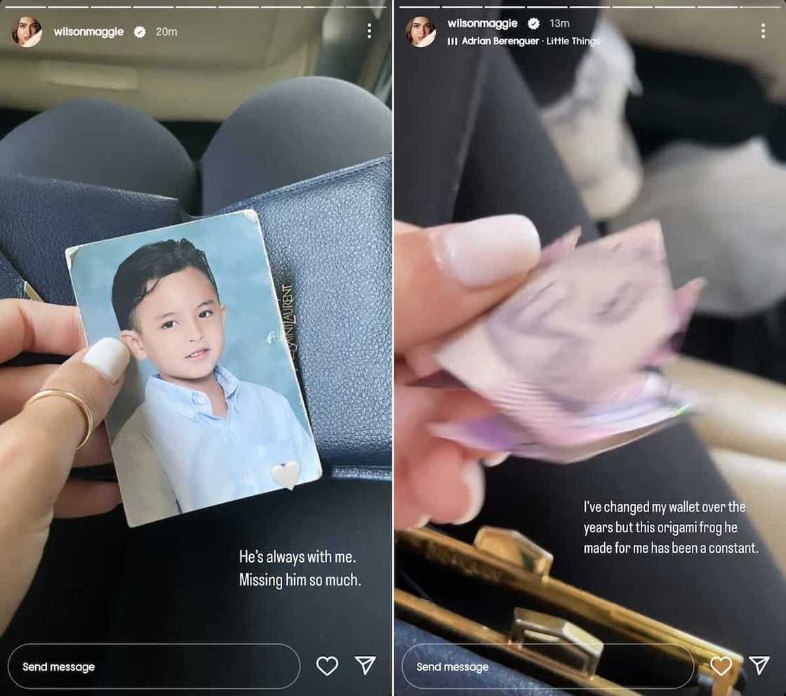 Maggie Wilson, ipinakita ang mga bagay na laging dala tungkol sa kanyang anak