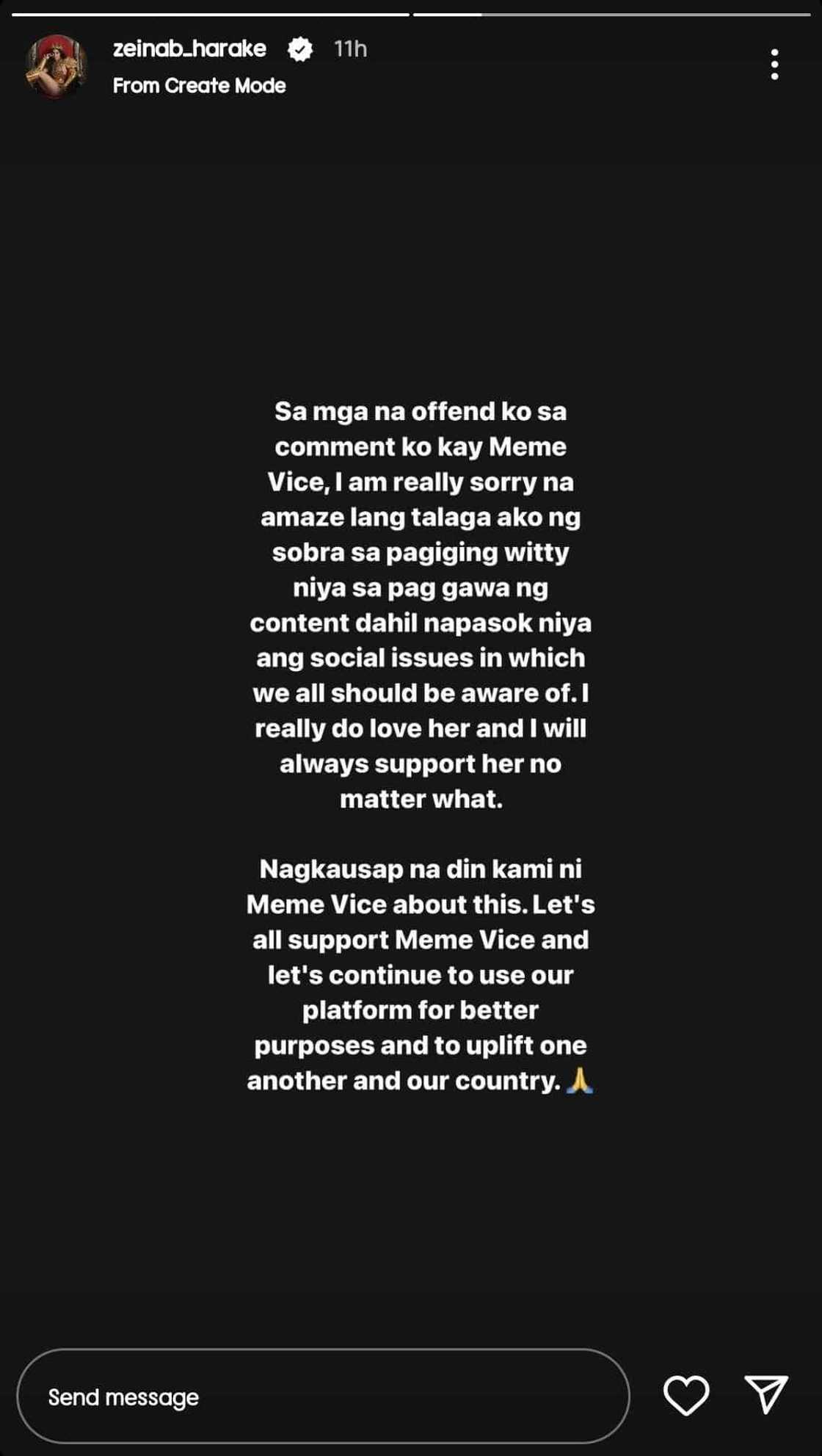 Zeinab Harake, nag-sorry sa komentong iniwan niya sa 'PMAP' video ni Vice Ganda Zeinab Harake, nag-sorry sa komentong iniwan niya sa 'PMAP' video ni Vice Ganda