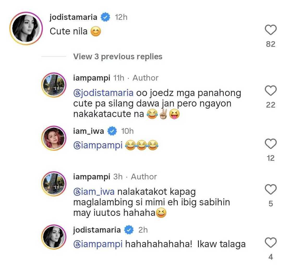 Palitan nina Jodi Sta. Maria at Pampi Lacson tungkol sa kanilang mga anak, viral