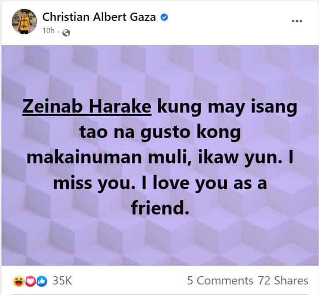 Screengrab from the FB post of Xian Gaza (@christianalbertgaza) Screengrab from the FB post of Xian Gaza (@christianalbertgaza)