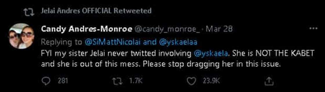 Chinita influencer erroneously dragged in Jelai Andres-Jon Gutierrez fiasco speaks up: "Ba't ako nadamay" Chinita influencer erroneously dragged in Jelai Andres-Jon Gutierrez fiasco speaks up: "Ba't ako nadamay"