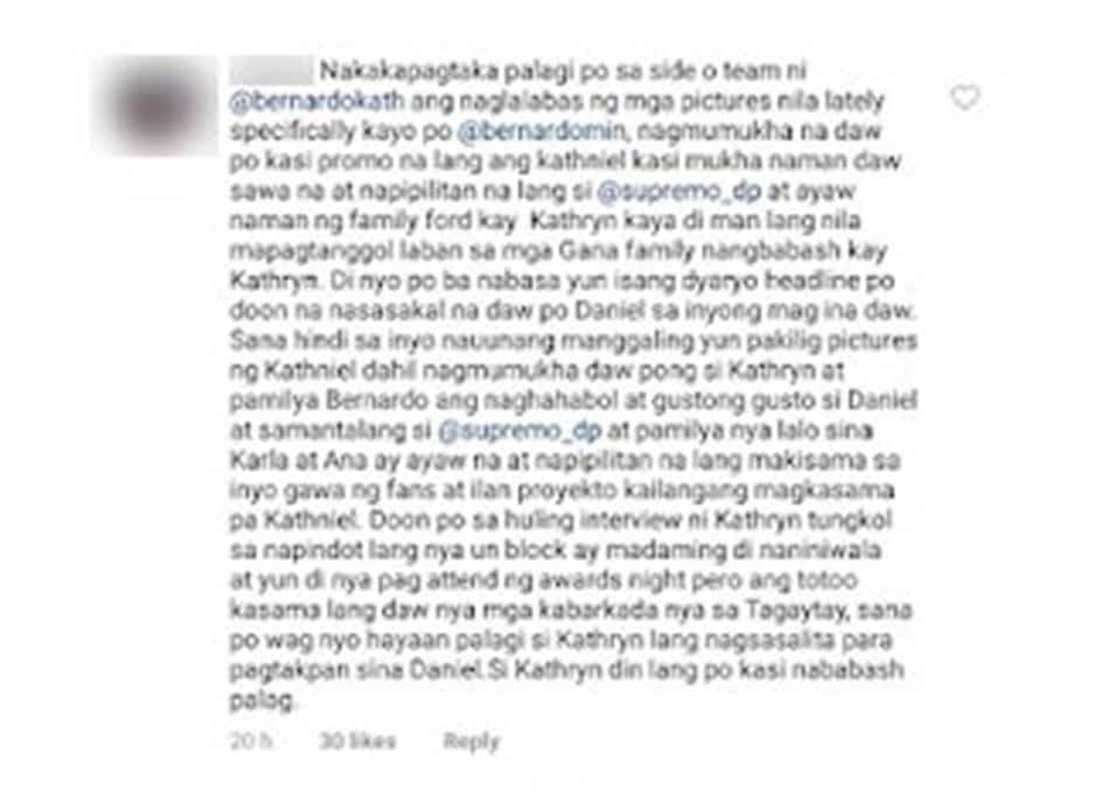 Kathryn Bernardo’s mom finally breaks silence on rumored breakup of ‘KathNiel’ Kathryn Bernardo’s mom finally breaks silence on rumored breakup of ‘KathNiel’