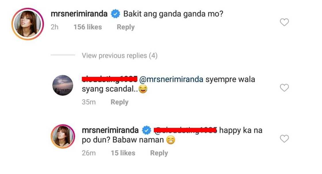 Neri Miranda bravely slams netizen for bringing up her past controversy Neri Miranda bravely slams netizen for bringing up her past controversy