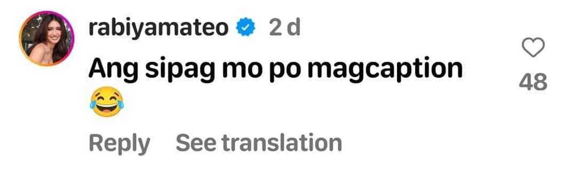 Rabiya Mateo hilariously reacts to Jeric Gonzales’ post: “Ang sipag mo po mag-caption” Rabiya Mateo hilariously reacts to Jeric Gonzales’ post: “Ang sipag mo po mag-caption”