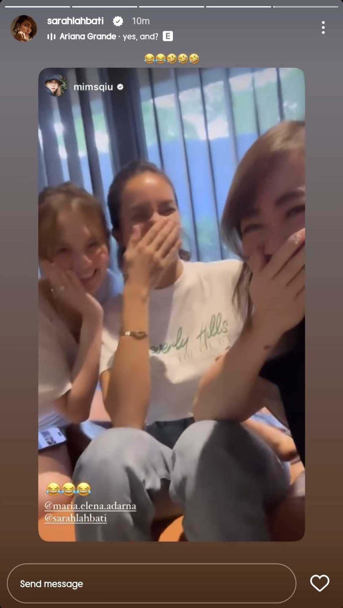 Sarah Lahbati hangs out with Ellen Adarna, Derek Ramsay Sarah Lahbati hangs out with Ellen Adarna, Derek Ramsay