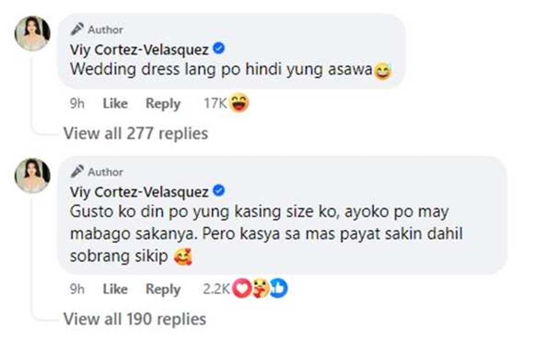 Viy Cortez, nais ipahiram ang kanyang P2.5 milyon na wedding gown Viy Cortez, nais ipahiram ang kanyang P2.5 milyon na wedding gown