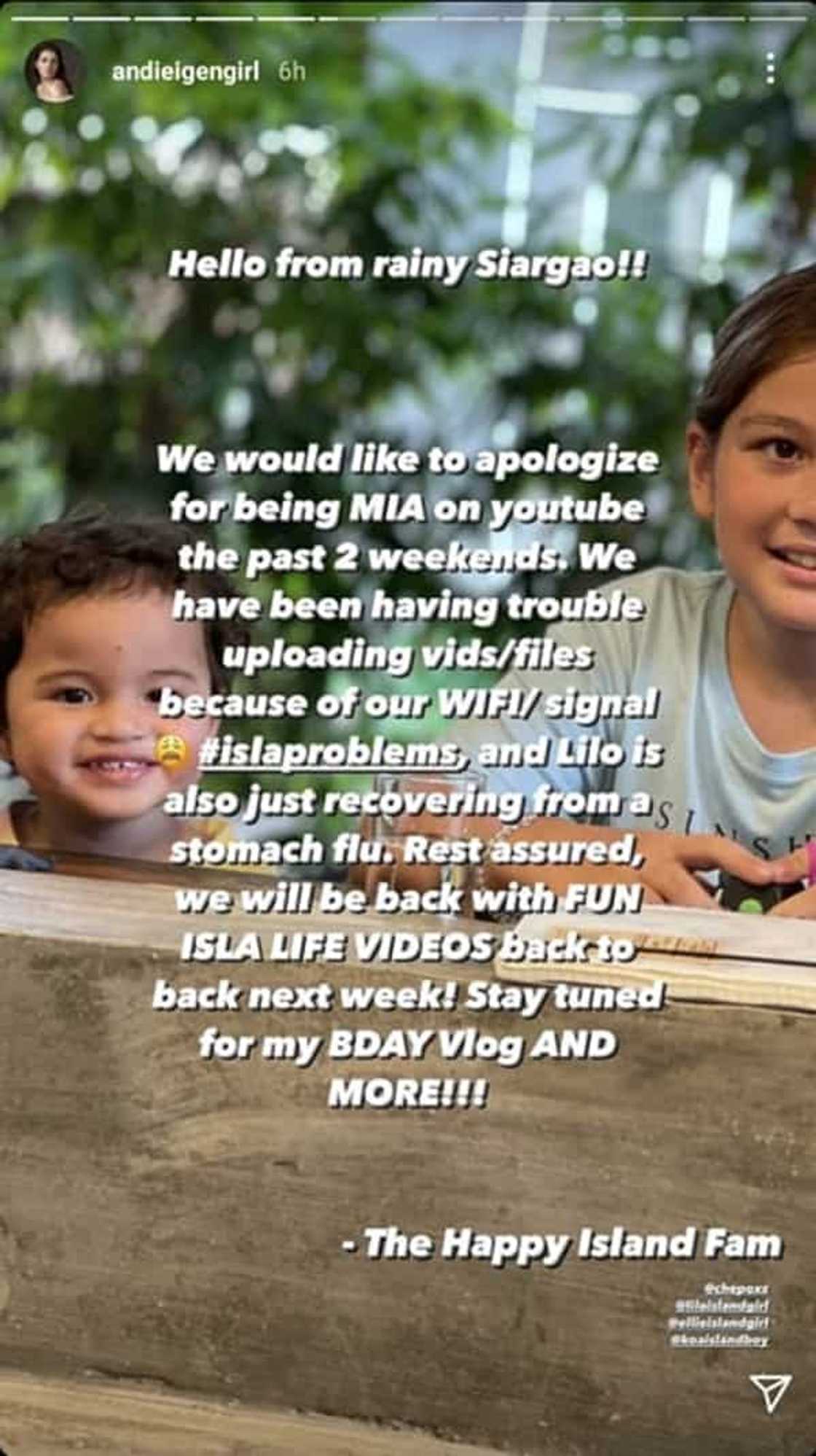 Andi Eigenmann apologizes for being "missing in action" on YouTube in viral post