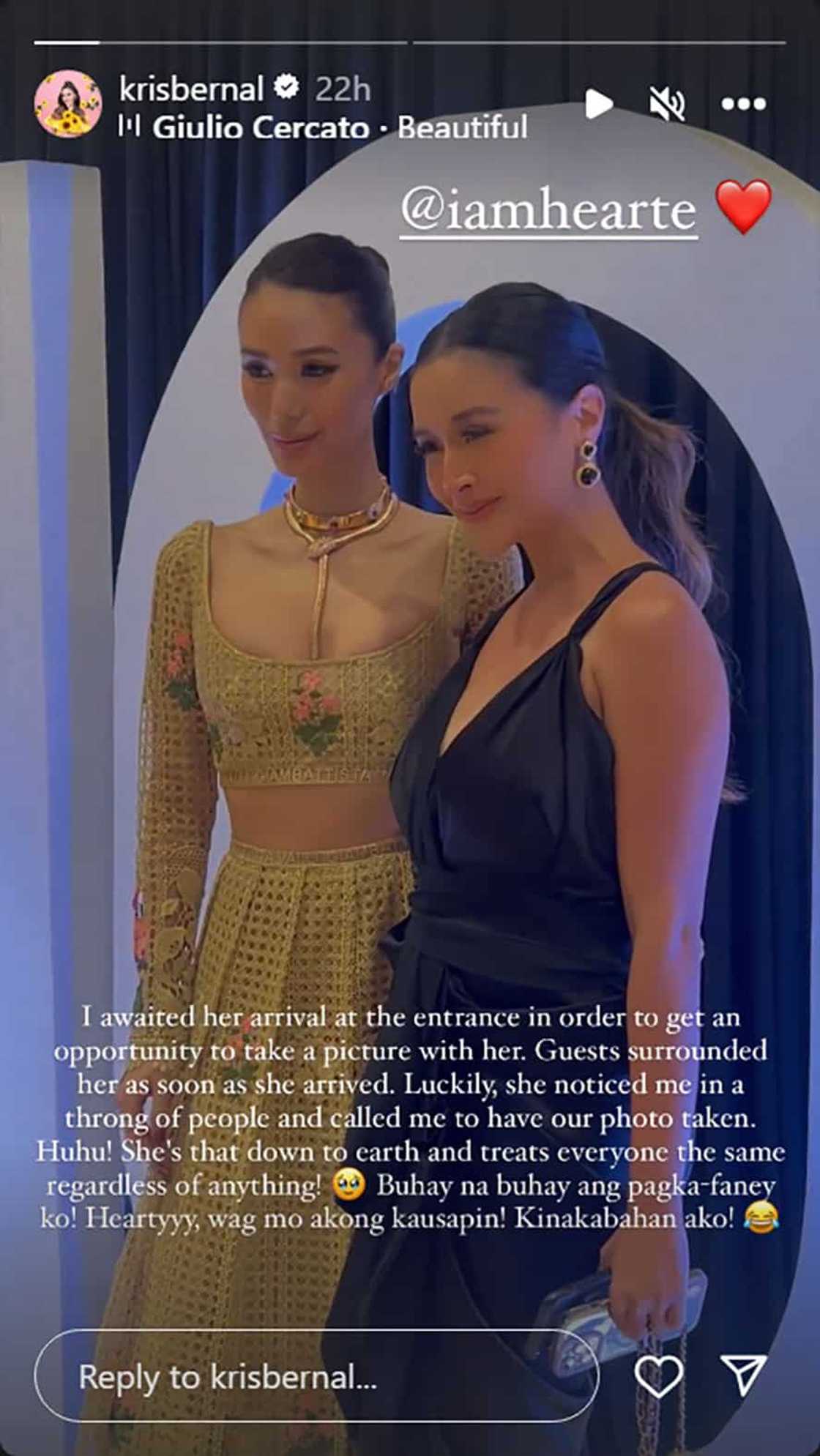Kris Bernal, nag-fangirling rin kay Heart: “Hearty, wag mo akong kausapin! Kinakabahan ako! Kris Bernal, nag-fangirling rin kay Heart: “Hearty, wag mo akong kausapin! Kinakabahan ako!