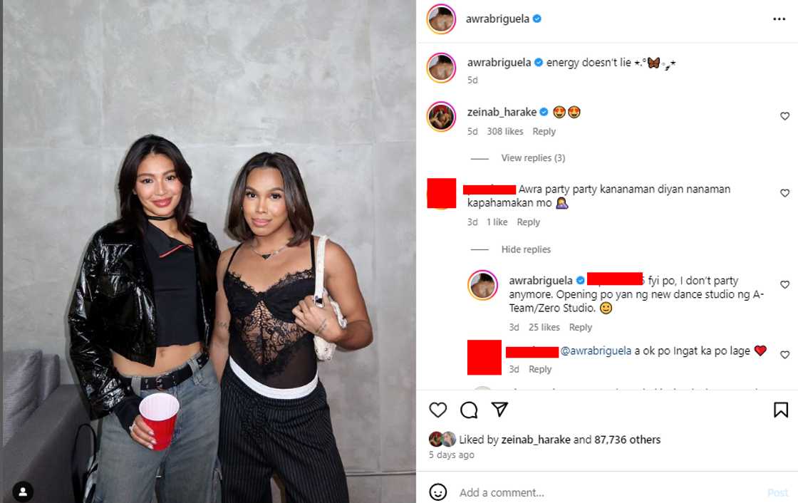Awra Briguela, sinagot ang komentong nagpa-party-party na naman siya Awra Briguela, sinagot ang komentong nagpa-party-party na naman siya