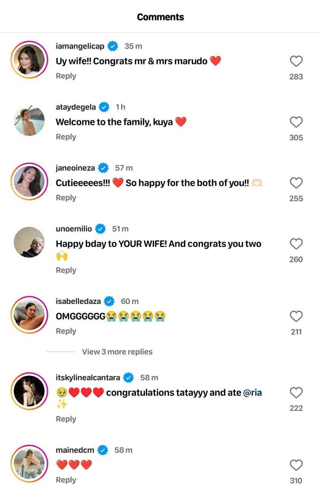 Celebrities react to Zanjoe Marudo, Ria Atayde’s wedding: “Congrats”